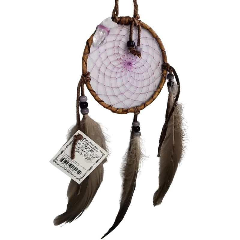 Native American handmade 4" Dream Catcher, Arrowhead, Feathers
