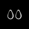 925 Sterling Silver Teardrop Earrings, Black Earrings, Rain Drop Earrings