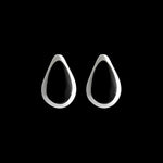 925 Sterling Silver Teardrop Earrings, Black Earrings, Rain Drop Earrings