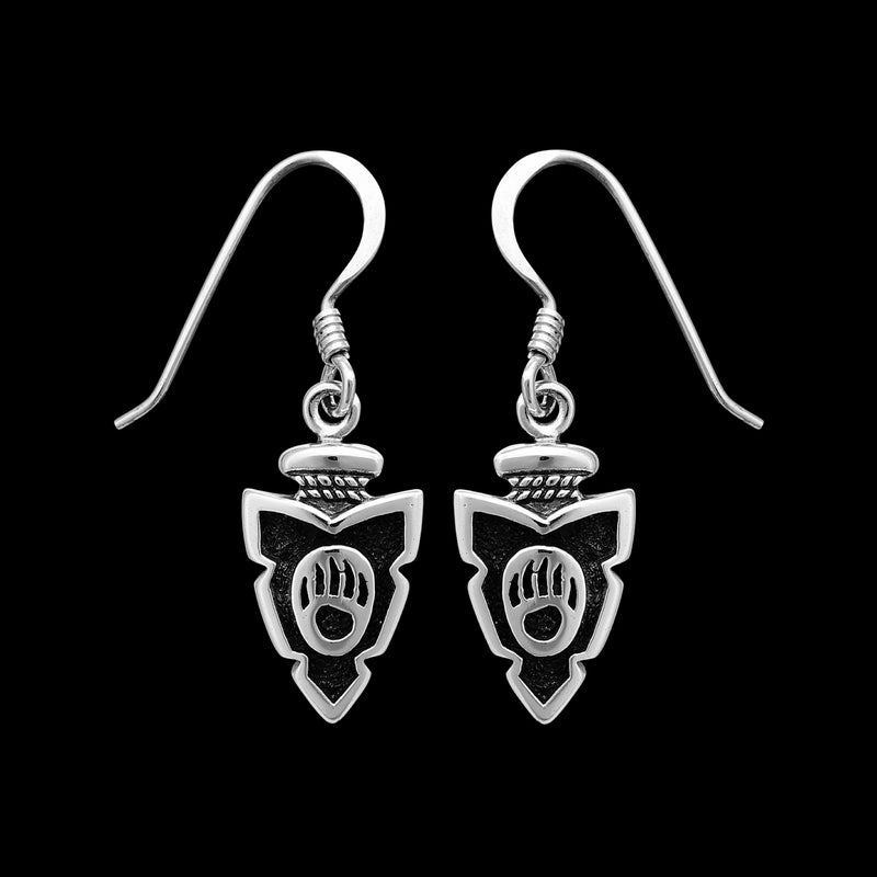 Arrowhead Earrings • 925 Sterling Silver • Native American Inspired