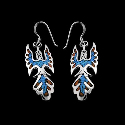 Sterling Silver Thunderbird Dangle Earrings