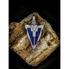 925 Sterling Silver Arrowhead Pendant with Lapis Lazuli • Navajo Handmade • Native American