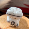 Zuni Smiling Chameleon Fetish with Lightning Storm Symbol