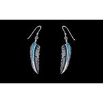 Eagle Feather Earrings • 925 Sterling Silver • Navajo Inspired • Bird Feather Jewelry