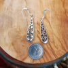 Sterling Silver Grapevine Teardrop Dangle Earrings