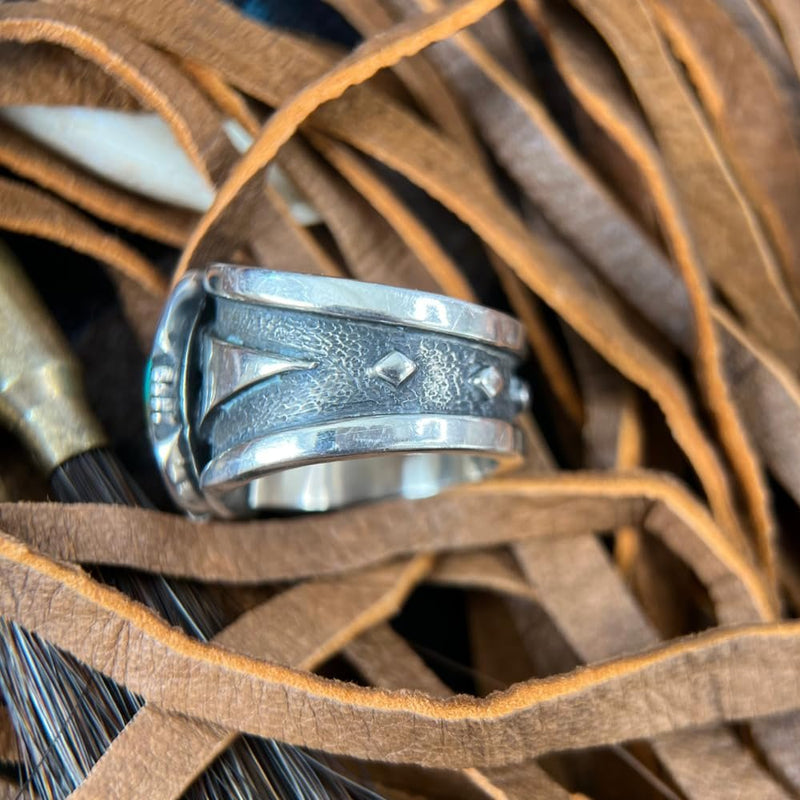Sterling Silver & Royston Turquoise Ring – Cooper Willie Navajo Handmade