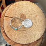 Vintage Size 12 Sterling Silver Ring – Sleeping Beauty Turquoise & Southwestern Inlay