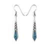 925 Sterling Silver Keystone Earrings, Turquoise Earrings, Southwestern Earrings