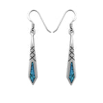 925 Sterling Silver Keystone Earrings, Turquoise Earrings, Southwestern Earrings