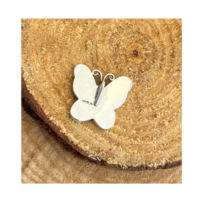 Sterling Silver and Blue Turquoise Butterfly Pendant