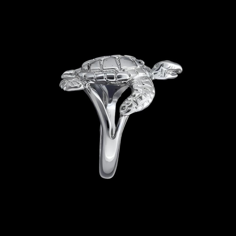 Size 5-925 Sterling Silver Sea Turtle Ring