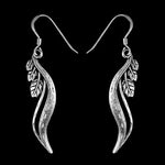 Sterling Silver Vine & Leaves Dangle Earrings