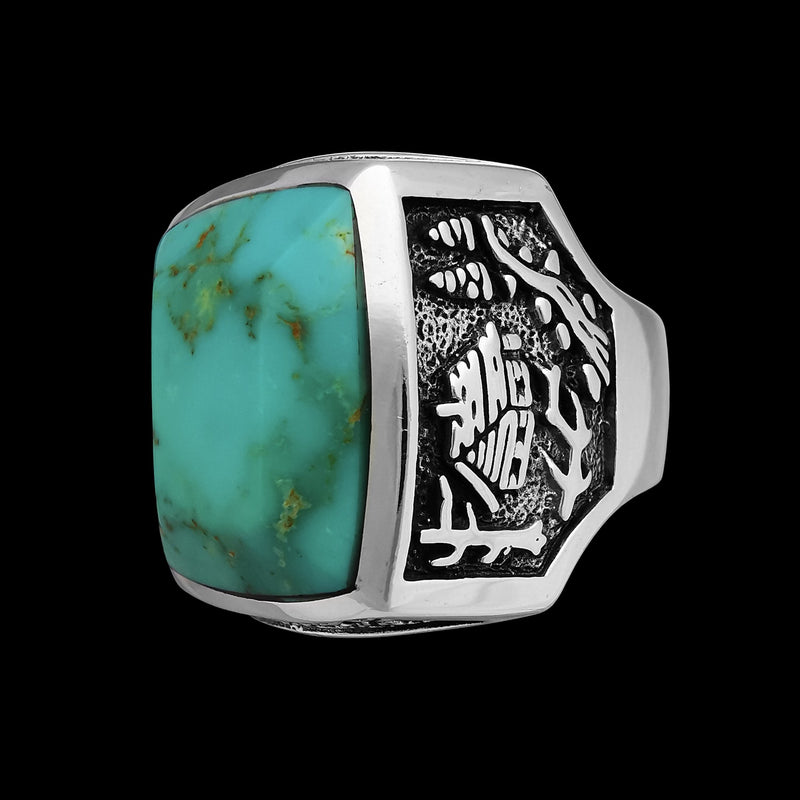 Mountain Cabin Ring • 925 Sterling Silver • Navajo Handmade • Size 8