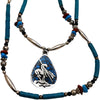 Handmade Native American Two-Strand Necklace with "End of the Trail" Pendant