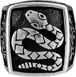 Size 11.5 - Diamondback Rattlesnake Mountain Scene Ring