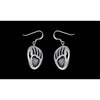 925 Sterling Silver Bear Paw dangle earrings