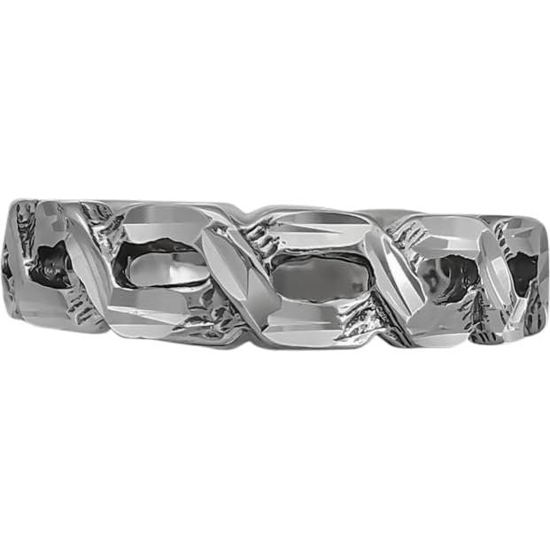 Size 6.75 - Diamond Cut Interwoven Chain Ring