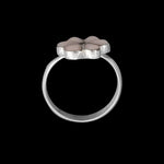 Size 5.5 - Vintage 925 Sterling Silver Rose Quartz Flower Ring, Simple Floral Design, Handmade Gemstone Jewelry, Statement Birthstone Band