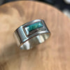 Sterling Silver and Turquoise Wide Band Ring – Size 14