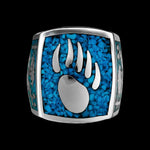 Size 14 - Bear Track Shadow Mountain Turquoise Ring