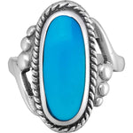 Size 8-925 Sterling Silver Turquoise Resin Magnificent Oval Ring, Curved Braided Design, Handmade Statement Jewelry
