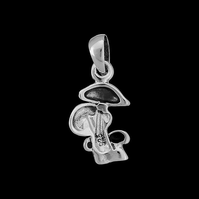 925 Sterling Silver Bunch o' Shrooms Pendant