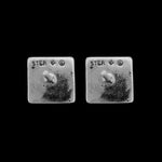 925 Sterling Silver Square Earrings, Pink Opal Earrings, Bridal Earrings, Wedding Earrings
