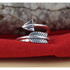 Sterling Silver wrap style slightly adjustable arrow ring sizes 6, 7, 8, 9