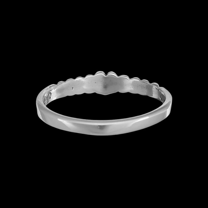 Diamond Cut Groovy Heart Ring