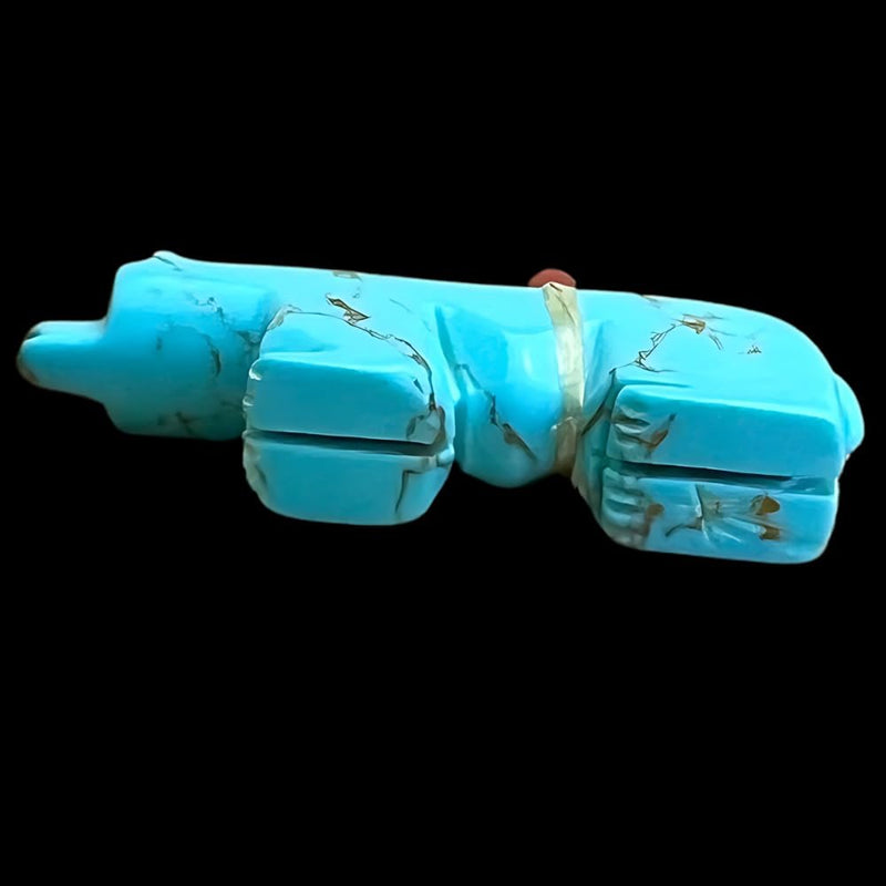 Zuni Fetish • Handcarved Bear Fetish • Turquoise Bear Fetish • Bear Carving • Turquoise Carving