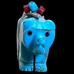 Zuni Fetish • Handcarved Bear Fetish • Turquoise Bear Fetish • Bear Carving • Turquoise Carving