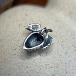 925 Sterling Silver Pine Cone Pendant with Mixed Opal Inlay