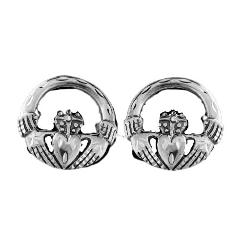 Claddagh Circular Stud Earrings