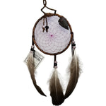 Native American handmade 4" Dream Catcher, Arrowhead, Feathers
