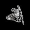 Beautiful sterling silver ring with Male faerie fairy design