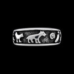 Size 8-925 Sterling Silver Native American Symbols Ring, Detailed Native Design, Symbolic Jewelry, Statement Band