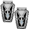 Black and White Southwestern Stamped Watch Tips