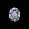 Sterling Silver and opal intricate opal pendant