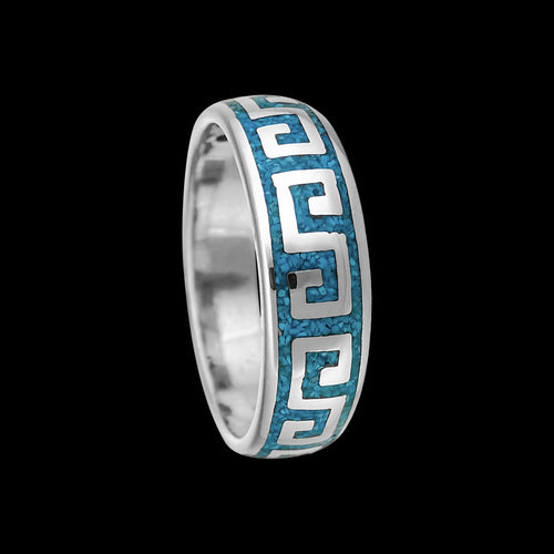 Size 14.5 - Navajo Handmade Ring • 925 Sterling Silver • Tribal Ring Design • Turquoise