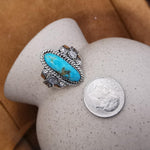 Sterling Silver Royston Turquoise Ring – Size 9.75