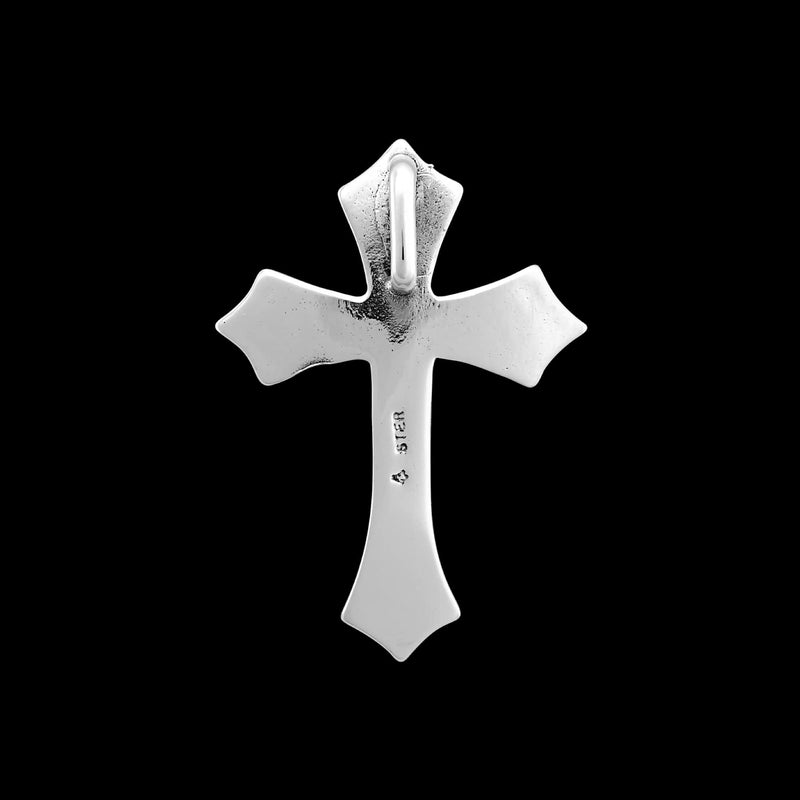 Sterling Silver Aiguisé Style Cross Pendant