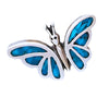 Butterfly Pendant, 925 Sterling Silver, Turquoise and Coral Jewelry, Monarch, Silver Butterflies, Blue Butterfly