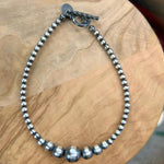 Sterling Silver Navajo Pearl Bracelet with Toggle Clasp – Southwestern Design