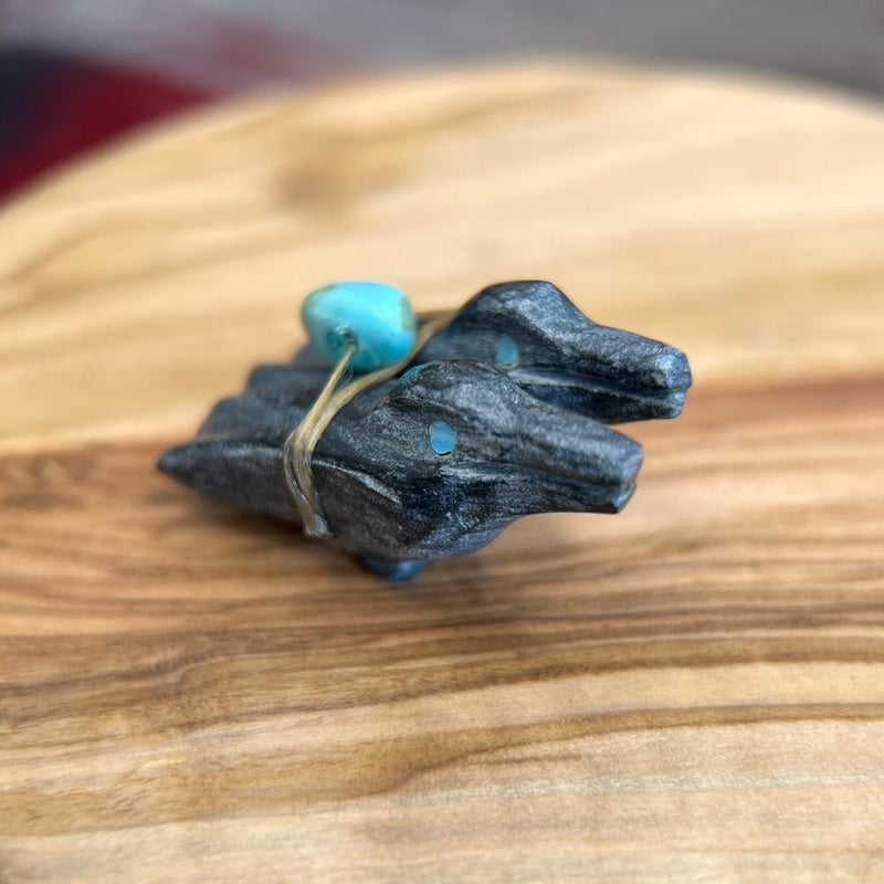 Zuni Fetish • Handcarved Raven Fetish • Sunface Fetish •