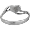 Sterling Silver Diamond Cut Happy Heart Ring