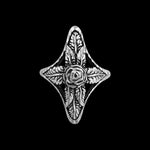 Size 6.5 - Diamond Cut Rose Cross Ring