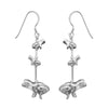 Sterling Silver Native American Frog Fetish Earrings
