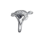 Size 5-925 Sterling Silver Sea Turtle Ring