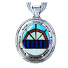 Sterling Silver Handmade Navajo Inlaid Pendant by Edith Kee