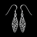 Fiddlehead Marquise Dangle Earrings